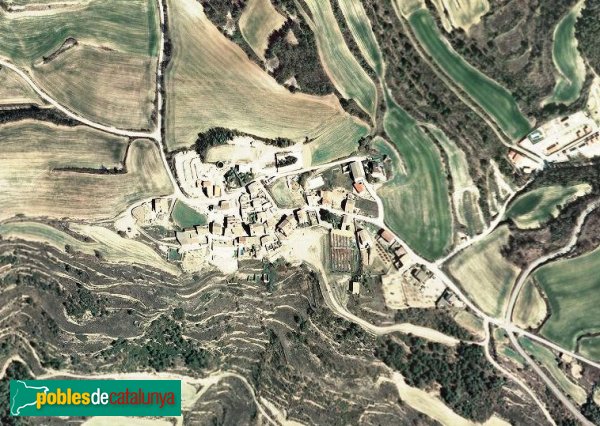 Savallà del Comtat - Segura, vista aèria (Foto: Institut Cartogràfic de Catalunya, 2009) Savallà del Comtat - Segura, vista aèria
