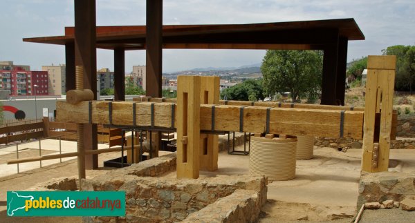 Parc Cella Vinaria de Teià - Premsa reconstruïda del torcularium