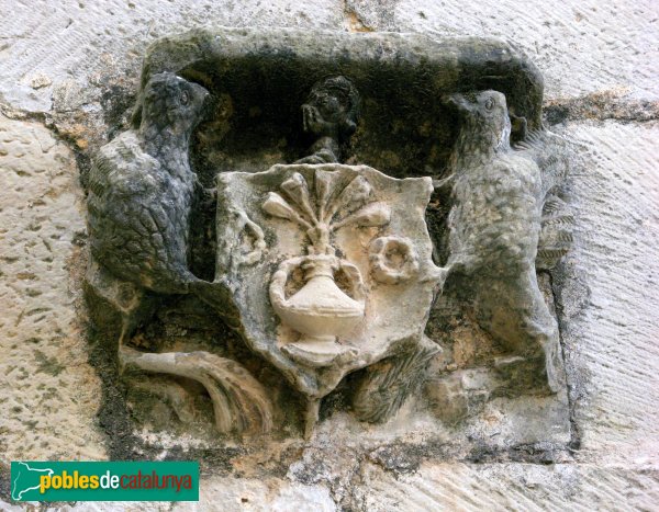 Monestir de Poblet - Porteria, escut de l'abat Lerín