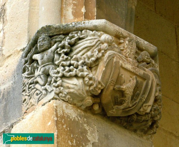 Monestir de Poblet - Porta Daurada, mènsula (Foto: Albert Esteves, 2009) Monestir de Poblet - Porta Daurada, mènsula