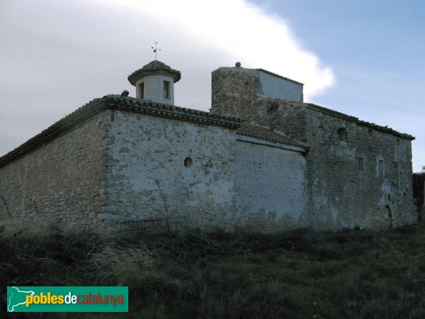 Montbrió de la Marca - Església i façana posterior de la rectoria (Foto: Albert Esteves, 2010) Montbrió de la Marca - Església i façana posterior de la rectoria