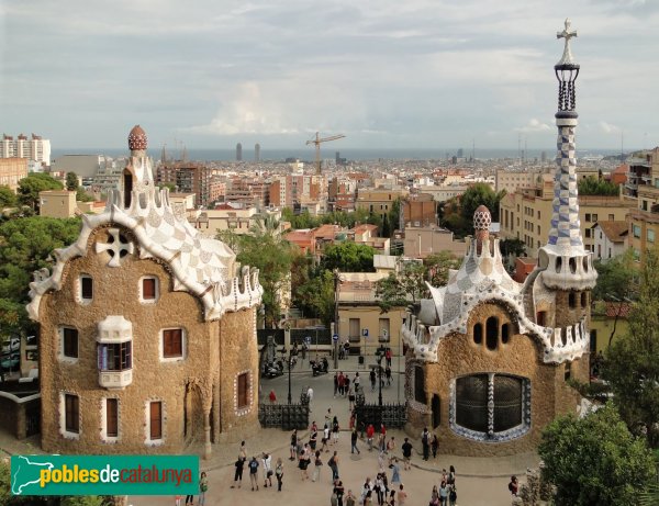 Barcelona - Park Güell, pavellons d'entrada