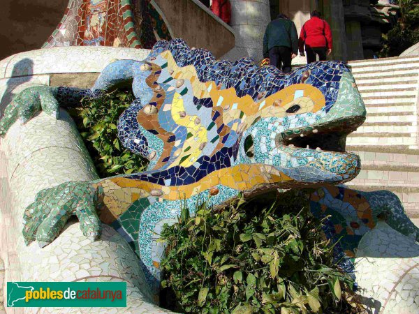Barcelona - Park Güell, drac de l'escalinata Barcelona - Park Güell, drac de l'escalinata