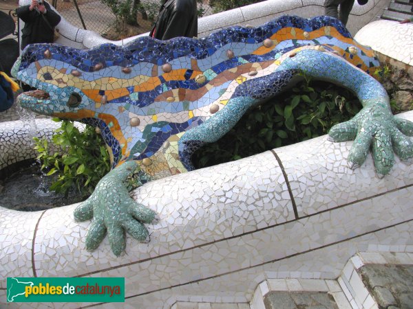 Barcelona - Park Güell, drac de l'escalinata