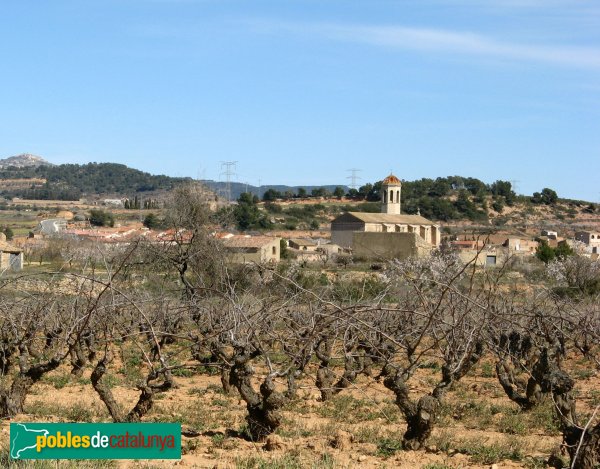 Panoràmica de Blancafort, amb l'església