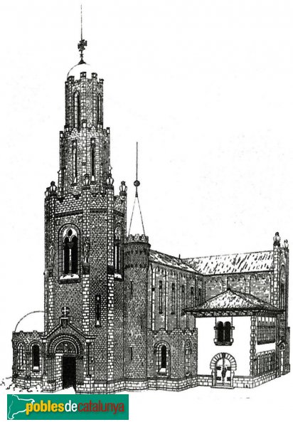 Barcelona - Església antiga del Roser, cremada el 1936