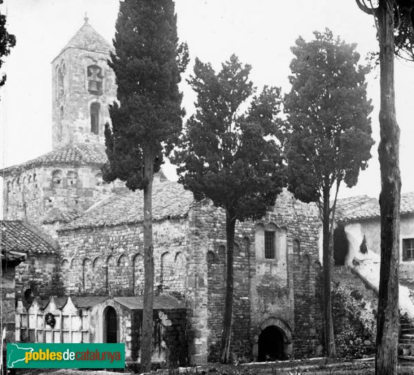 Terrassa - Església de Santa Maria (Foto: <i>Josep Salvany - Fons Salvany, Biblioteca de Catalunya</i>, 1912) Terrassa - Església de Santa Maria
