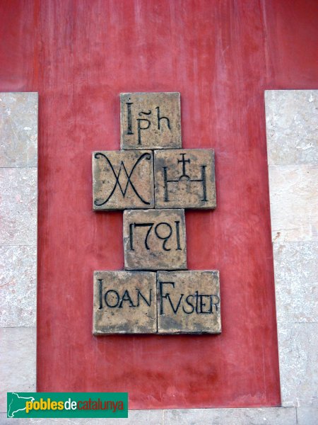 Ripollet - Casa Fuster, inscripció
