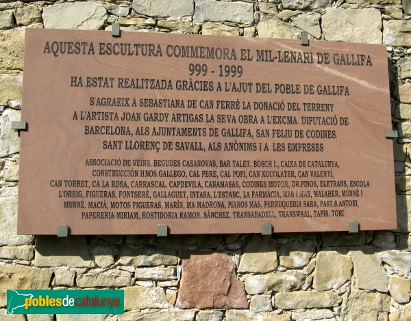 Gallifa - Informació sobre el monument del Mil·lenari