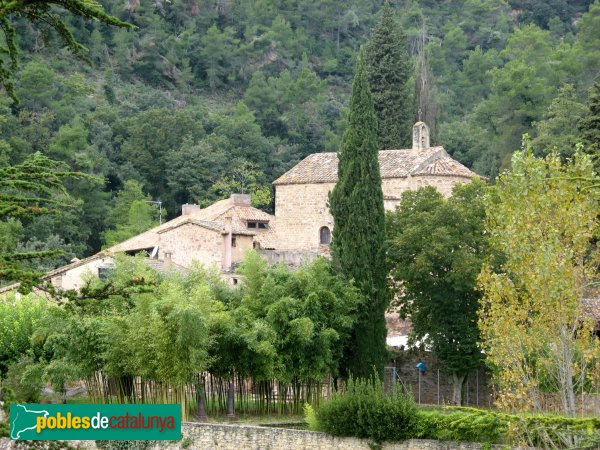 Gallifa - Mas del Racó i església de Sant Pere i Sant Feliu