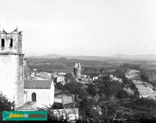 Hostalric - La Torre dels Frares, al fons (Foto: Josep Salvany, Fons Salvany-Biblioteca de Catalunya, 1911) Hostalric - La Torre dels Frares, al fons