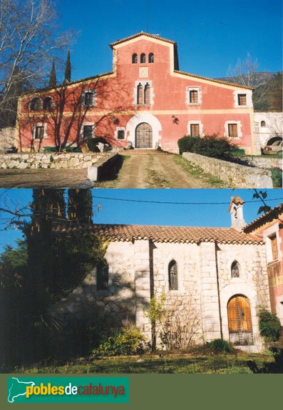 Riells i Viabrea - Can Plana, masia i església (Foto: Consell Comarcal de la Selva) Riells i Viabrea - Can Plana, masia i església