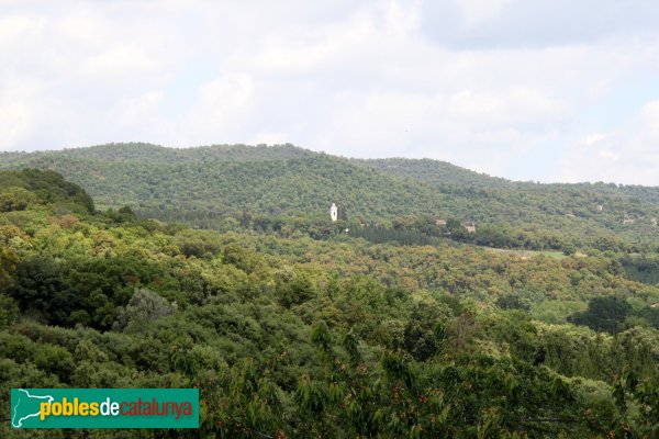 Sant Feliu de Buixalleu - Campanar de Grions des de Gaserans