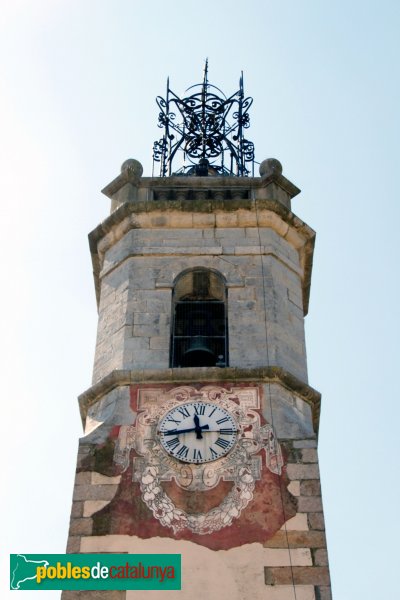 Sils - Església de Santa Maria, campanar de 1907 (Foto: Albert Esteves, 2011) Sils - Església de Santa Maria, campanar de 1907