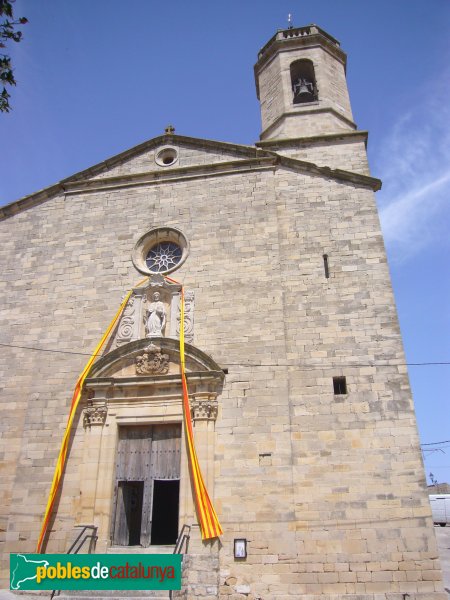 Passanant - Església de Sant Jaume, amb la nova imatge del sant