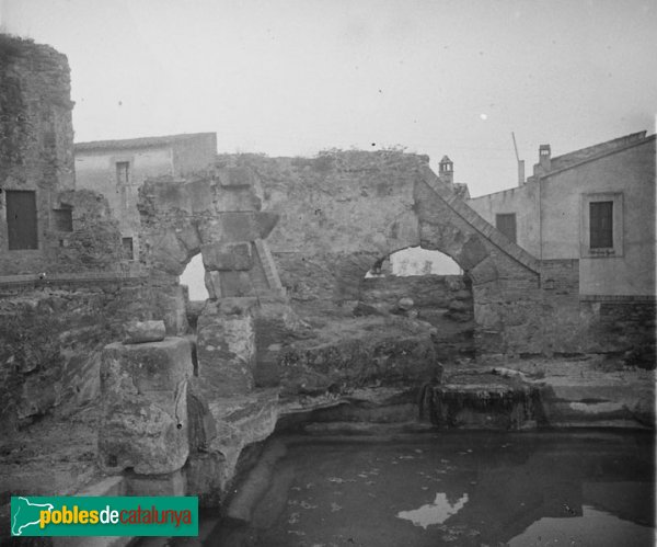 Caldes de Malavella - Termes romanes (Foto: Josep Salvany - Fons Salvany, Biblioteca de Catalunya, 1917) Caldes de Malavella - Termes romanes