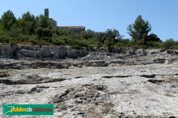 Olèrdola - Espai on hi havia el poblat