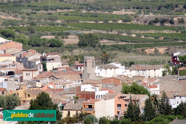 Sant Pere de Riudebitlles - L'església des de Sant Jeroni (Foto: Albert Esteves, 2012) Sant Pere de Riudebitlles - L'església des de Sant Jeroni