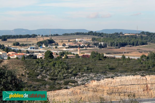 Olèrdola - Nucli de Sant Miquel, amb el campanar