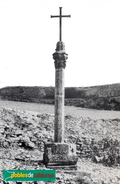 Ribera d'Ondara - Creu de Sant Antolí (Foto: Albert Bastardes -Les Creus al Vent-, 1918) Ribera d'Ondara - Creu de Sant Antolí
