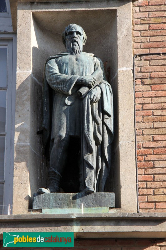 Barcelona - Pavelló Ciutat de Barcelona, estàtua de Joan Fiveller