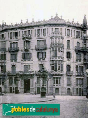 Barcelona - Rambla Catalunya, 72 (Foto: F. Rogent -Arquitectura Moderna- Biblioteca Nacional de Catalunya, 1897) Barcelona - Rambla Catalunya, 72