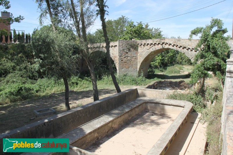 Sanaüja - Pont medieval i safareigs