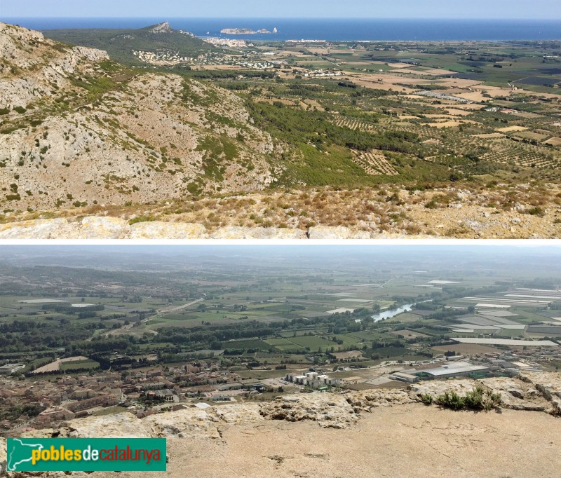 Torroella de Montgrí - Dues panoràmiques des del Castell de Montgrí (Foto: Albert Esteves, 2015) Torroella de Montgrí - Dues panoràmiques des del Castell de Montgrí