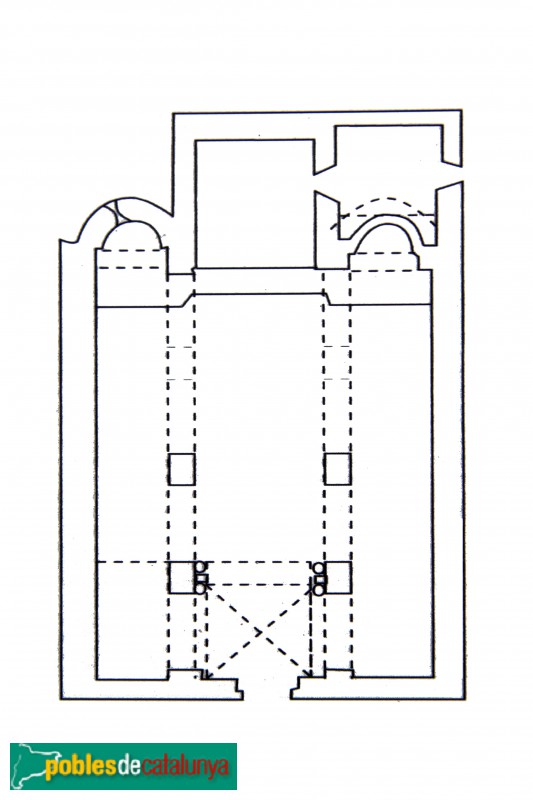 Castellcir - Església de Sant Andreu, planta