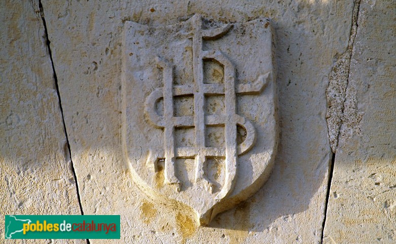 Collsuspina - L'Espina,escut a un portal Collsuspina - L'Espina,escut a un portal