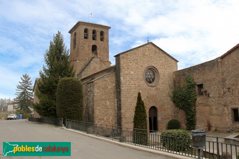 L'Estany - Església del Monestir, façana