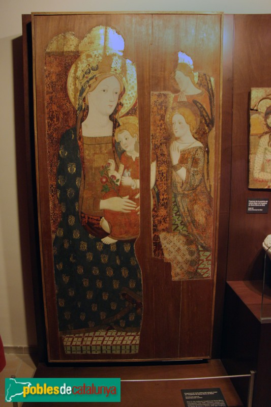 Moià - Museu Rafael Casanova: fragment de taula gòtica de l'església de Moià