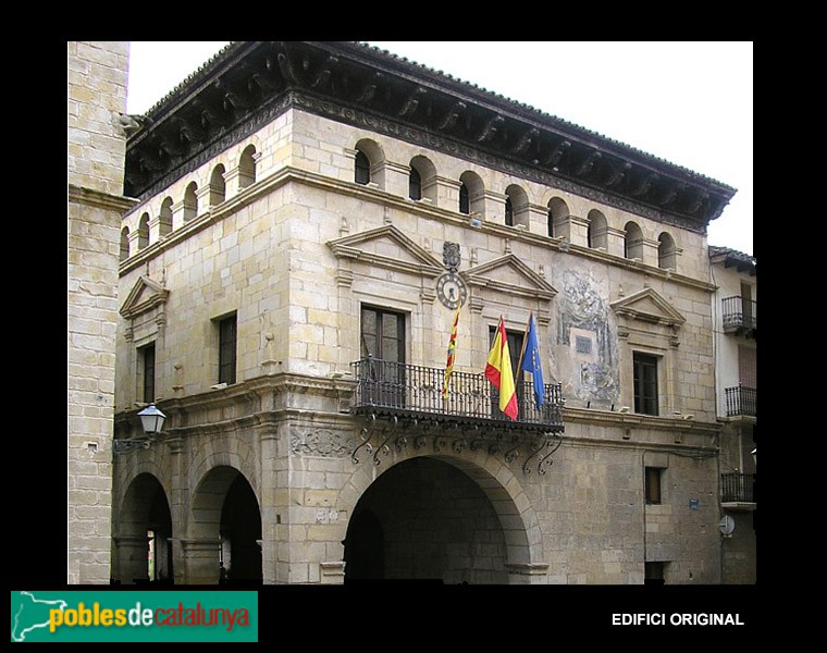 Barcelona - Poble Espanyol, Ajuntament de Vallderoures, edifici original (Foto: Gobierno de Aragón) Barcelona - Poble Espanyol, Ajuntament de Vallderoures, edifici original