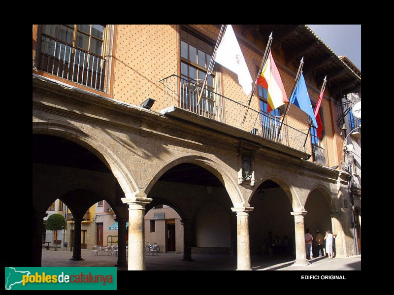 Barcelona - Poble Espanyol, Les Arcades de Sangüesa, edifici original (Foto: Zarateman, 2014) Barcelona - Poble Espanyol, Les Arcades de Sangüesa, edifici original