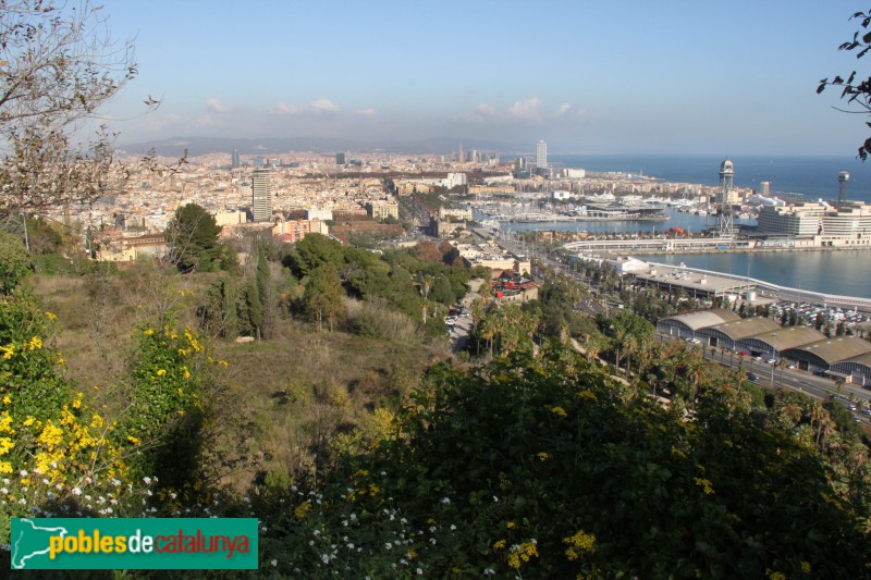 Barcelona - Panoràmica des dels Jardins del Mirador de l'Alcalde