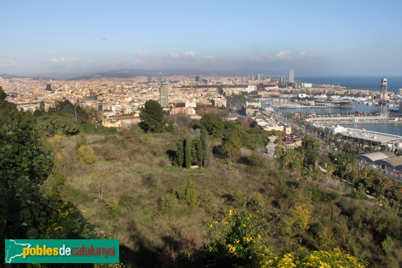 Barcelona - Panoràmica des dels Jardins del Mirador de l'Alcalde