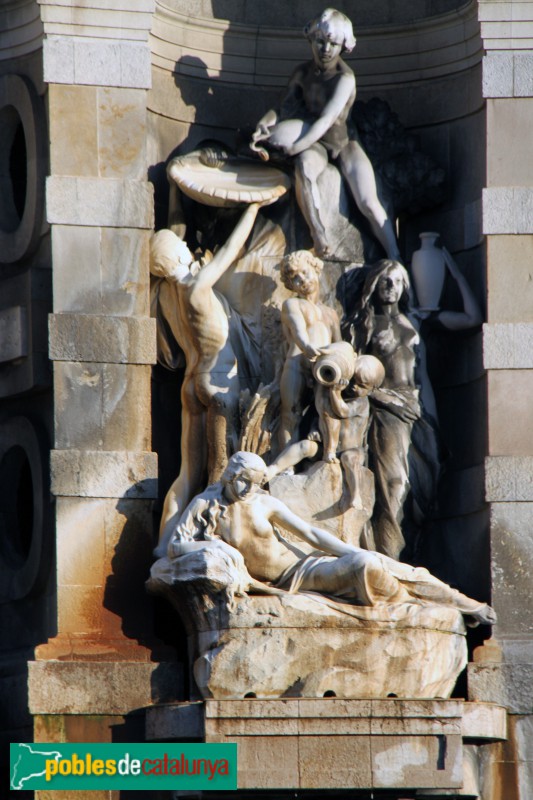 Barcelona - Font de la plaça Espanya: rius del Cantàbric