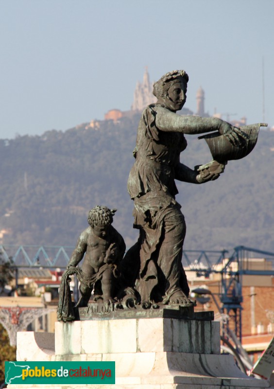 Barcelona - Font de la plaça Espanya: la Navegació