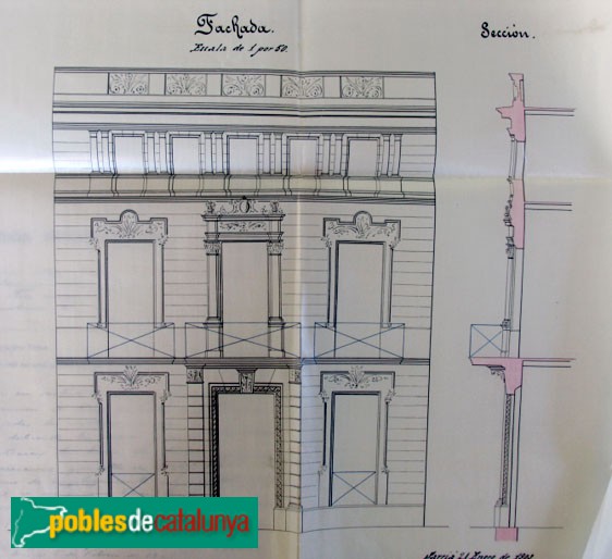 Barcelona - Major de Sarrià, 155, plànol