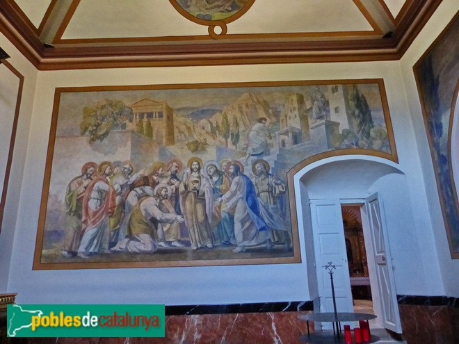 Seva - Església de Santa Maria. Pintura mural al presbiteri