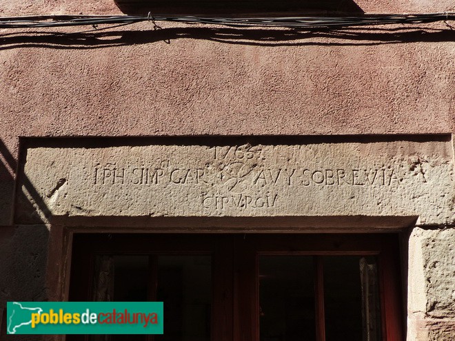 Llinda de 1765. Carrer de Dalt