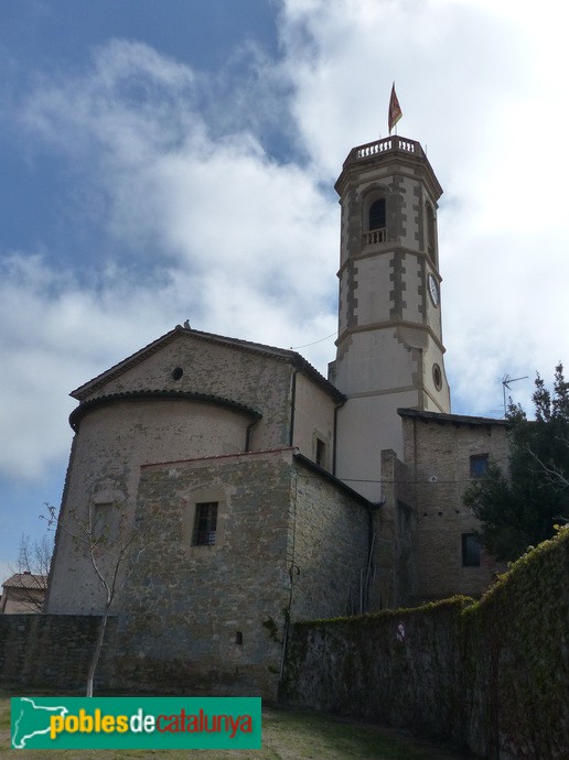 Calldetenes - Església de Nostra Senyora de la Mercè. Campanar i absis