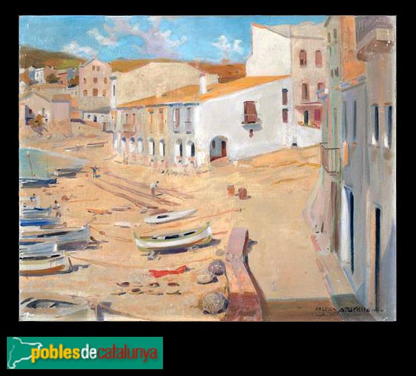 Palafrugell - Calella de Palafrugell - Pintura d'Antoni Utrillo (1944)