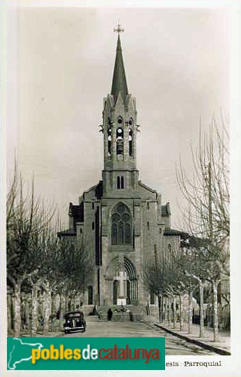 Santa Coloma de Gramenet - Església Major (postal antiga)