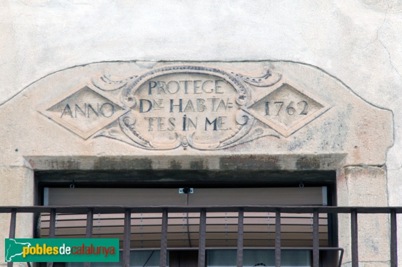 Verdú - Llinda, 1762 (Foto: Albert Esteves, 2018) Verdú - Llinda, 1762