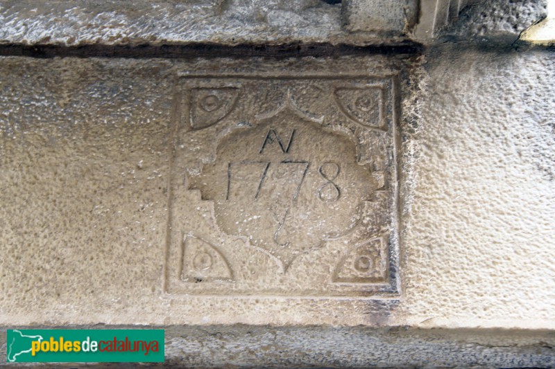 Verdú - Llinda, 1778 (Foto: Albert Esteves, 2018) Verdú - Llinda, 1778