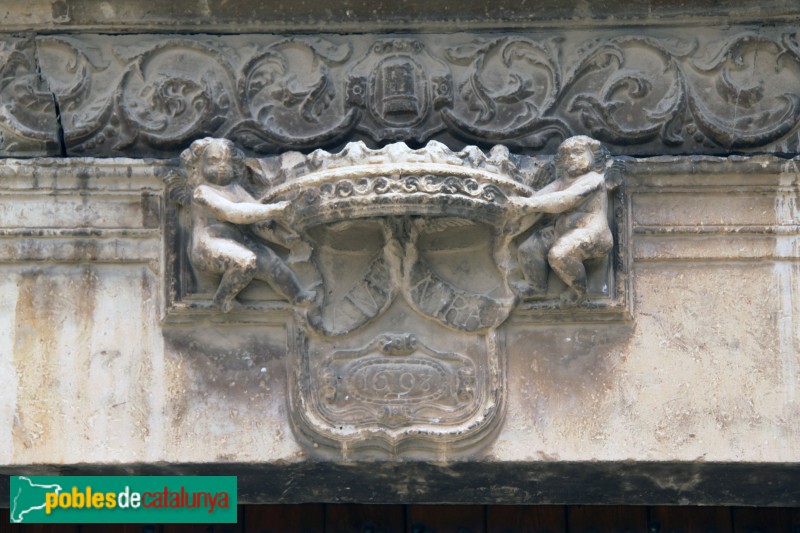 Verdú - Església de Santa Maria, portada renaixentista, detall (Foto: Albert Esteves, 2018) Verdú - Església de Santa Maria, portada renaixentista, detall