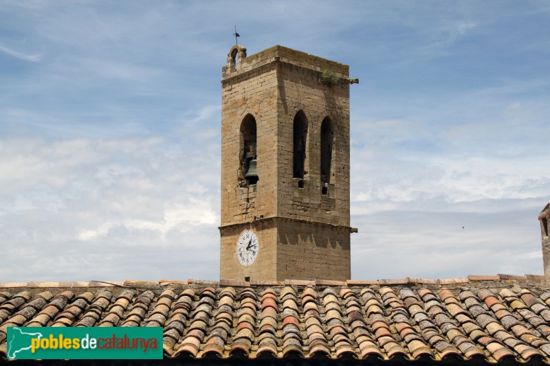 Verdú - Església de Santa Maria, campanar (Foto: Albert Esteves, 2018) Verdú - Església de Santa Maria, campanar