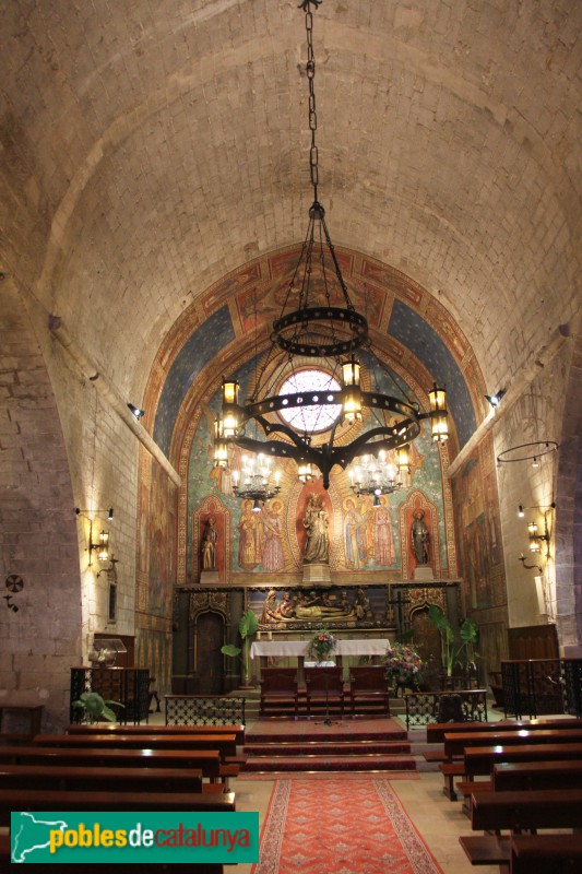 Verdú - Església de Santa Maria, nau principal (Foto: Albert Esteves, 2018) Verdú - Església de Santa Maria, nau principal