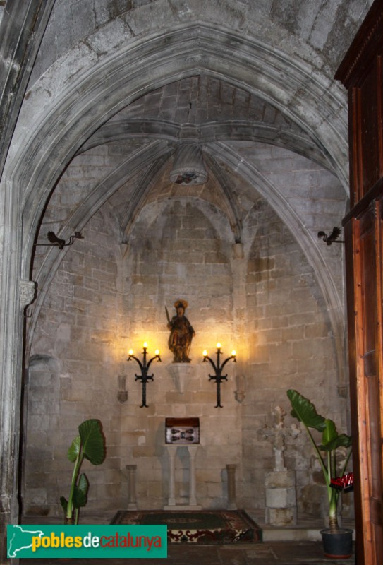 Verdú - Església de Santa Maria, capella de Sant Flavià (Foto: Albert Esteves, 2018) Verdú - Església de Santa Maria, capella de Sant Flavià